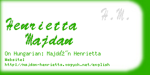 henrietta majdan business card